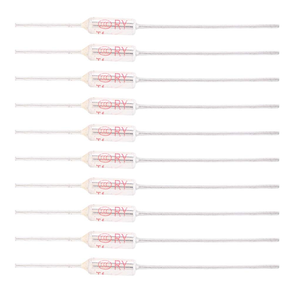 10pcs Thermal Metal Shell Thermal 250VAC 10A Fire-Proof Used to Protect The Circuit TF 72-250℃ Thermal Distributor (113℃)