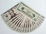 AL'IVER Play Money Prop Money $2000 Copy Money Realistic Double Sided Money Stack 100 $20 Bills Full Print for Movie, TV, Videos, Pranks, Advertising & Novelty
