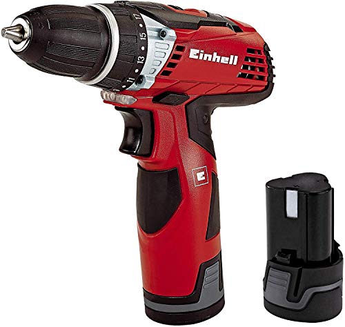 Einhell Akkuschrauber TE-CD 12 Li (Lithium Ionen, 12 V, 1,3 Ah, 2 Gang, 25 Nm, LED-Licht, inkl. 2 Akkus…