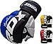 RDX Maya Hide Leather Grappling MMA Gloves Cage UFC Fighting Sparring Glove Training T6,Blue,Large