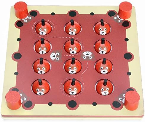7TECH Interactive Memory Matching Game Wooden Chess Board with Animals Fruits Vegetables Numbers Letters Educational Puzzle Toy for Kids