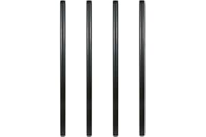 GeilSpace 1" × 36" Pre-Cut Black Metal Pipe, Industrial Steel Fits Standard One Inch Black Threaded Pipes and Fittings - Vintage DIY Industrial Shelving (1" × 36")