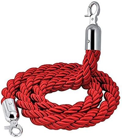 Lannmart Twisted Queue Barrier Rope Red for Posts Stands