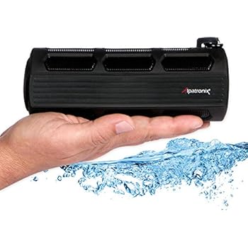 Alpatronix Waterproof Bluetooth Speaker Portable Rechargeable 12W Stereo Shockproof & Dustproof Wireless Speaker w/ Built-in Mic, Controls & Subwoofer for Bicycles, Smartphones & Computers - Black