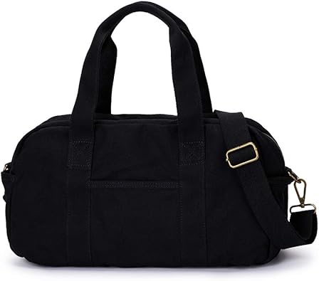 Amazon Yonben女性キャンバスいつでもトートバッグ毎日旅行バッグトートバッグ Black Yonben 斜めかけバッグ