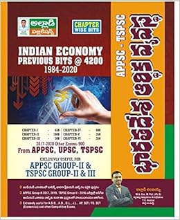Appsc Group Ii Indian Economy With Budget 21 Survey 19 Telugu Medium Alladi Anjaiah Amazon Com Books