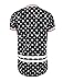 SCREENSHOTBRAND-S11781 Mens Hipster Hip-Hop Premium Tees - Stylish Longline Fashion Jersey T-Shirt Logo Pattern - Black - Medium
