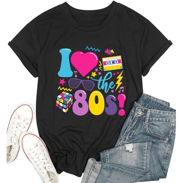 I Love The 80s Camisa Ropa Para Mujeres Y Hombres 1980s Retro Camiseta