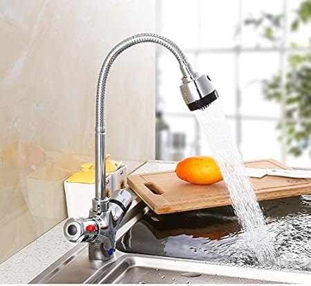 TOTAL HOME Sink Tap Flexible Softy with Double Flow, 360 Degree Water Bubbler Swivel