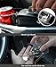 JAUTO Console Side Pocket, Coin Side Pocket, Car Seat Gap Filler Car Organizer with Cup Holder and 2-Pack Back Seat Headrest Hook(Driver's Seat, Black&Red)