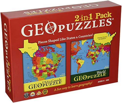 Combination US + World GeoPuzzle