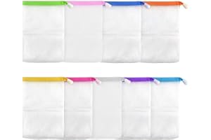 YuanHolumid 10 PCS Foaming Mesh Bags, Portable Soap Saver Bags Hangable Net Soap Pouches, Nylon Drawstring Shower Foaming Mesh Face Cleansing Tool Durable material