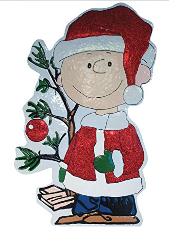 UPC 889299613432, ProductWorks 42-Inch Peanuts Metal Charlie Brown with Tree Christmas Decoration