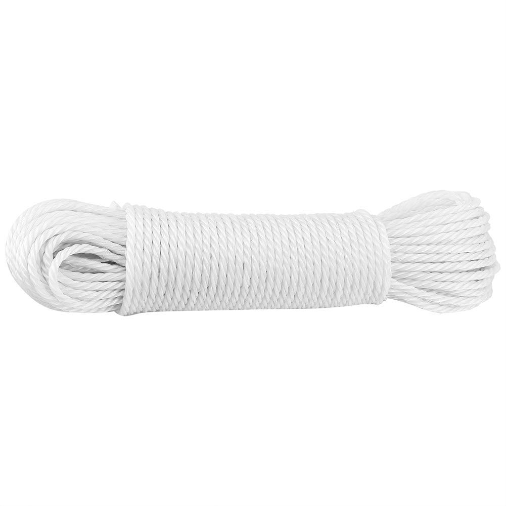 Nylon Rope 20M Braided Cord Strong Tensile Strength Rope for Camping Survival Gardening Outdoor Use Heavy Duty Tying Hanging