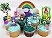 CARE BEARS 14 Piece Birthday CUPCAKE Topper Set, Featuring 10 Care Bear Figures, Decorative Themed Accessories, Figures Average 2" Tall
