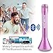 Tencoz Kids Microphone, Wireless Bluetooth Karaoke Microphone with Controllable LED Lights, Portable Handheld Karaoke Speaker Machine Gift Birthday Home Party for 4+ Years Old Teens Girl Boys