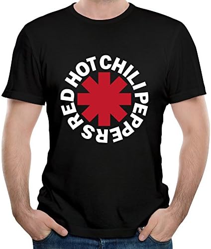 LaviV Men's Red Hot Chili Peppers Red Asterisk T-shirt XL Black