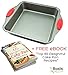 Boxiki Kitchen Non-Stick Steel 8x8 Square Baking Pan Durable, Convenient, and Premium Quality Non-Stick Baking Mold Bakeware.