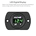 Linkstyle DC Volt Meter 12V, Battery Voltage Gauge 12V, Digital Voltage Meter 12 Volt, LED Voltmeter Gauge, Panel Mount Voltmeter for Car Motorcycle Truck RV ATV UTV