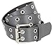Solid Rich Fashion Color Double Grommet Twin Prong Leather Casual Jean Belt 1 1/2