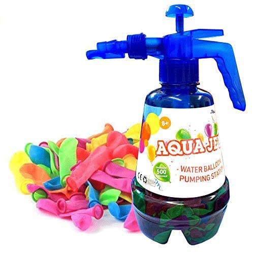 Water Balloons Bombs 500 For Kids with Pumping Station 3 In 1 Spray Bottle Fast Filling Small Balloons Ideal For Splash Fights, Summer Outdoor Water Fight Games and Party Favors Multicoloured