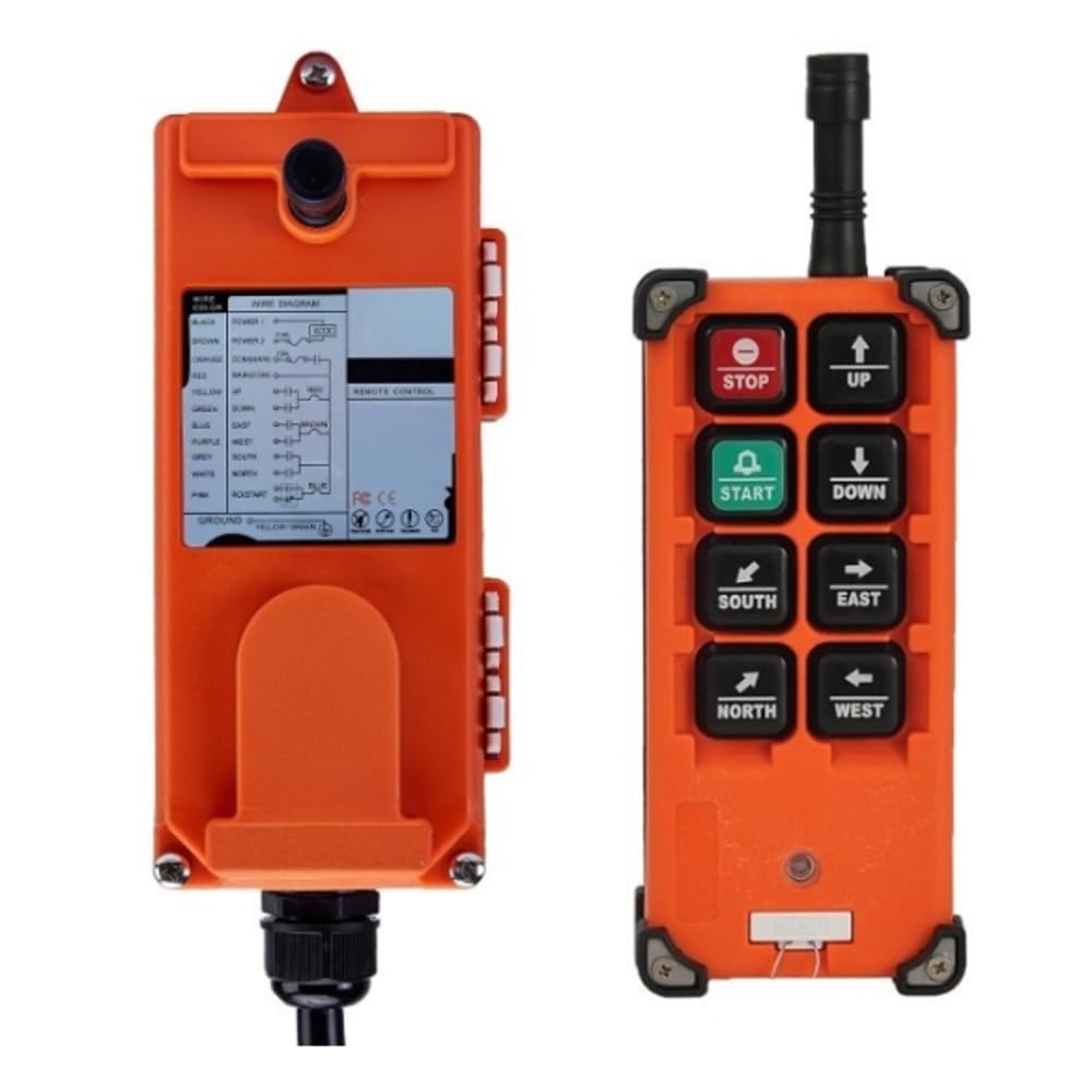 KATSU Tools AC 220V 6 Channels Wireless Telecrane Remote Control Receiver Transmitter 990716
