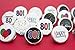 80th Birthday Party Favor Stickers - Multi-Colored (324 Count)