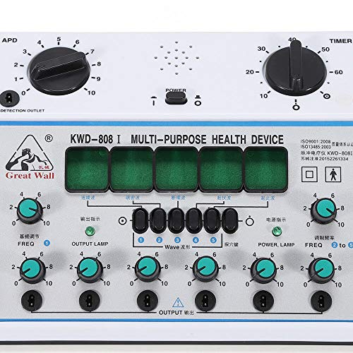 KWD808-I Stimulator Machine 50Hz Electric Acupuncture Stimulator Massager Machine 6 Channels Outputs Patch Massager Care Device 100-240V Pulse Electrotherapy Acupuncture Instrument