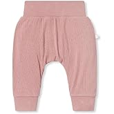 MORI Baby Premium Stretchy Ribbed Joggers - Breathable Everyday Pants - Viscose from Bamboo - Elastic Waist Bottoms Toddlers