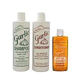 Nutrine Unscented Garlic Shampoo 16oz + Conditioner 16oz + Hot Oil Treatment 8 oz