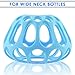 Honeypie Baby Bottle Holder (For Wide Neck Bottles): Premium Silicone Bottle Cover that Gives any Bottle Handles; Makes Feeding Baby Easier -(Color: Blue)