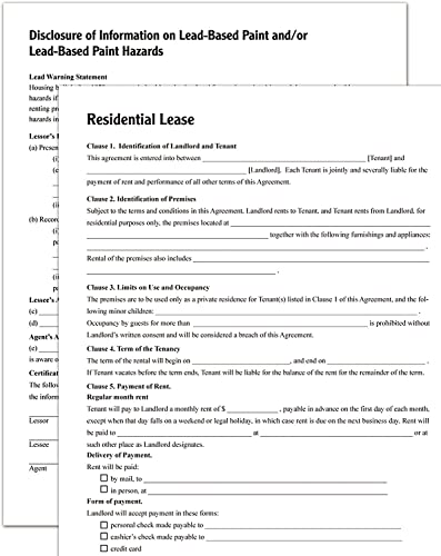Adams Residential Lease Forms And Instructions, 8.5 X 11 Inch, White ...