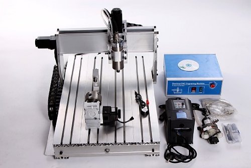 Yosoo Professional CNC 6040z 3D Engraver Engraving Machine Water Cooled CNC Router with 4th Rotational Axis;800w Vfd Spindle