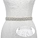 Remedios Rhinestone Bridal Belt Bridesmaid Sash Crystal Wedding Belt Women Dress Accessories,White