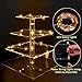 Kootek 4 Tier Acrylic Cupcake Stand with LED String Lights Dessert Tower Tiered Tree Square Cake Display Stands Pastry Serving Platter for Party Wedding Birthday Holidays Buffets Baby Shower