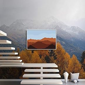 Framed Canvas Wall Art for Living Room, Bedroom Misty Mountain Theme Canvas Prints for Home Decoration Ready to Hang - 16x24 inches