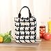 Whitelotous Cute Canvas Tote Bag Thermal Cooler Insulated Lunch Bag Portable Picnic Bag (Polar bear)