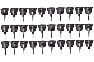 Muzrunq Bonsai Fertilizer Basket Automatic Planting Nutrition Cups Plastic Garden Nursery Pots with Lid Fertilizer Box 30PCS