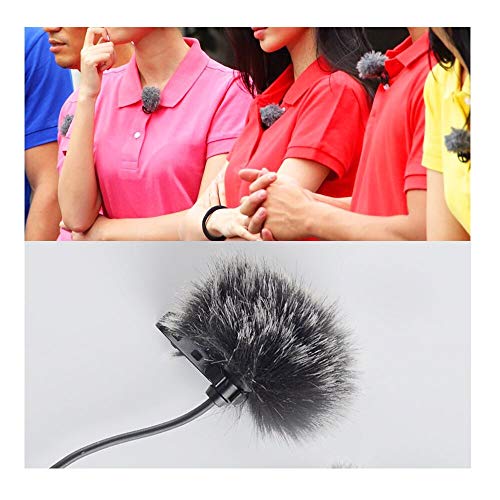 Lavalier Wind Muff 2 Pack Lapel Microphone Wind Muff 0.2/0.4 Inch Furry