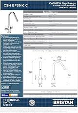 Bristan Bristan CSH EFSNK C Cashew Easyfit Kitchen Sink Tap Chrome view 12