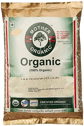 Mother Organic 100% Organic Fresh Multi Grain Flour/Atta - 1000gm - USOCA Certified Organic