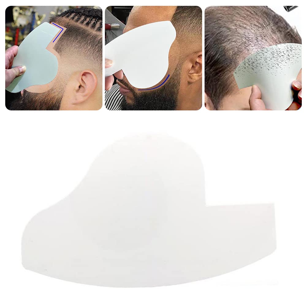 EMUKOEP Hairline Enhancing Card Barber Line Up Beard Shaping Template Beard Design Template Model Hairdressing Hair Styling Tool (1PCS)