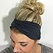 DRESHOW 4 Pack Headbands Vintage Elastic Printed Head Wrap Stretchy Moisture Hairband Twisted Cute Hair Accessories (4 Pack Criss Cross)