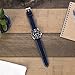 Benchmark Straps 18, 20, 22 & 24mm Navy Silicone Rubber Dive Watch Band + Spring Bar Tool (White Stitching)
