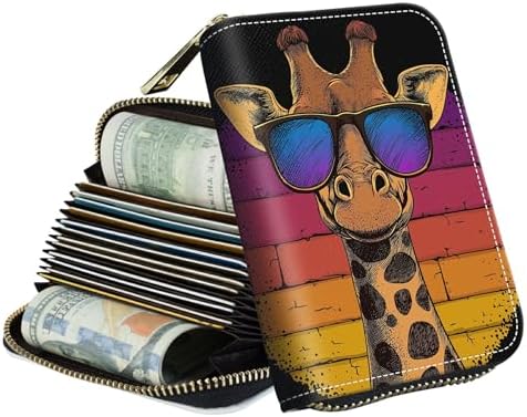 Amazon.com: FULUHUAPIN Women's Giraffe Credit Card Holder Wallet