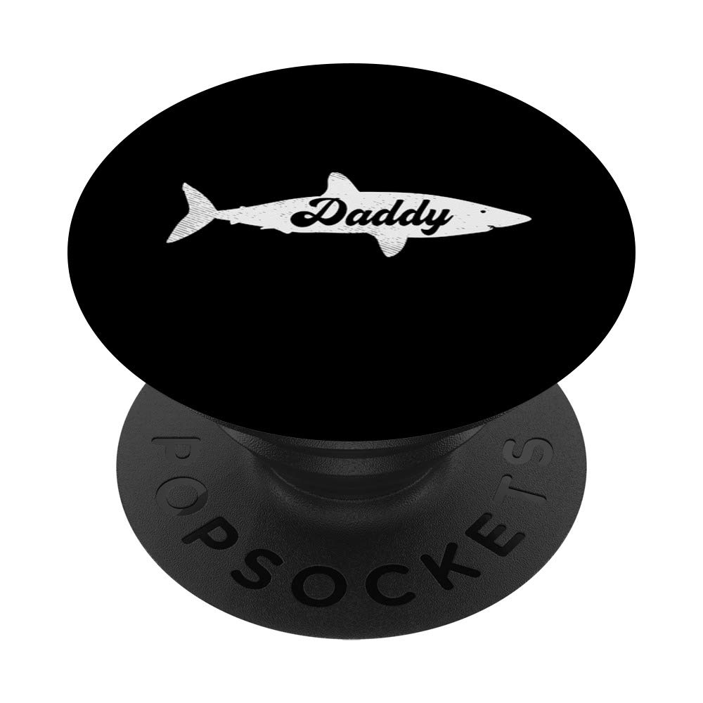 Shark Daddy Cute Fathers Day Dad Gift From Son Daughter Gift PopSockets PopGrip: Swappable Grip for Phones & Tablets