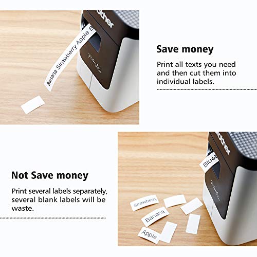 3PK TZe Tape, 12mm 0.47 inch Standard Laminated P-Touch Label Maker Tapes TZ 231 TZe-231 Compatible with Brother P-Touch Cube PT-D210 PTH110 PT-D400 PT-D600 and More, Black On White, 1/2'' x 26.2'