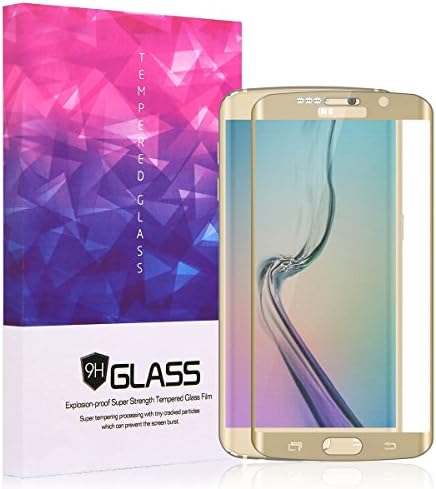 Samsung S6 Edge+ Plus Screen Protector [Front Glass+Back PET] SeeTech(TM)S6 Edge Plus Tempered Glass 0.2 mm 3D Full Edge to Edge[1 Pack]-Gold