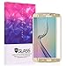 Samsung S6 Edge+ Plus Screen Protector [Front Glass+Back PET] SeeTech(TM)S6 Edge Plus Tempered Glass 0.2 mm 3D Full Edge to Edge[1 Pack]-Gold