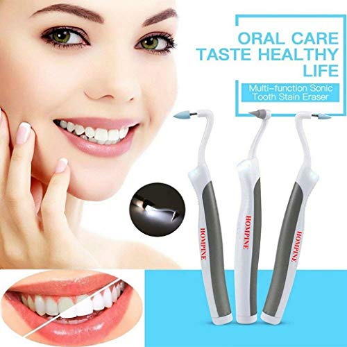 (USA SHIPPIN) HONEWIN 3 in 1 LED Oral Dental Hygeine Professional Cleaning Tool Kits Sonic Tooth Stain Eraser Plaque Remover,Teeth Burnisher Polisher Whitening Tartar Plaque Remove Surface